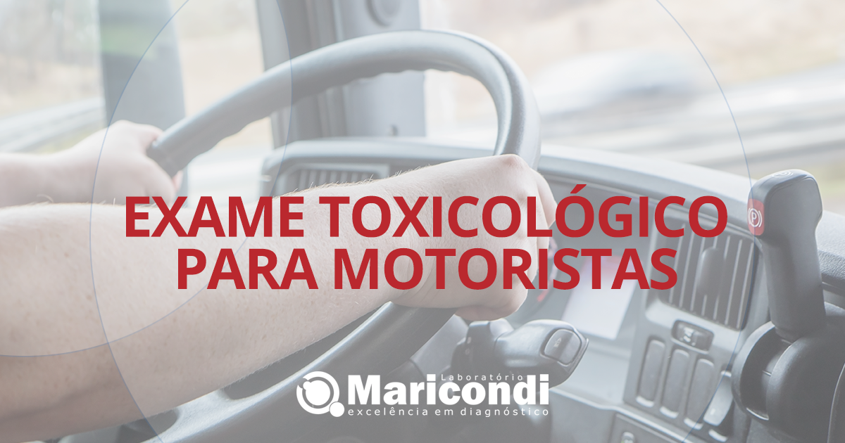 Ateno motorista profissional!  obrigatria a realizao do seu exame toxicolgico